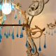 Turquoise Glass Chandelier Drop Ornaments - Christmas Tree Ornaments - Set of 20